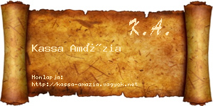 Kassa Amázia névjegykártya